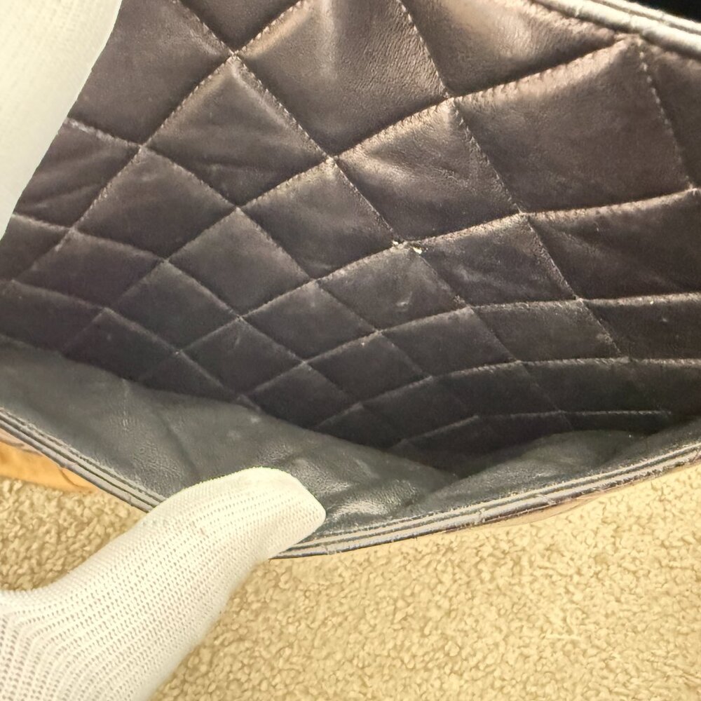 Authentic CHANEL Made in FRANCE Medaillon Reprint Matrasse Black Caviar Tote Bag - Picture 8 of 12